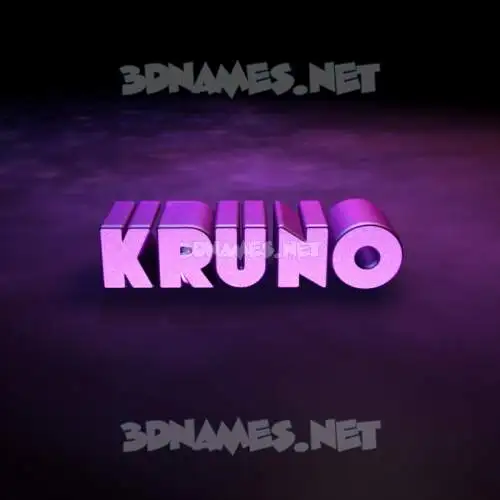kruno in Big Purple style - 3D name wallpaper