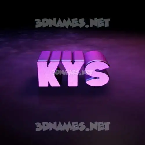 kys in Big Purple style - 3D name wallpaper kys in Big Purple style - 3D name wallpaper