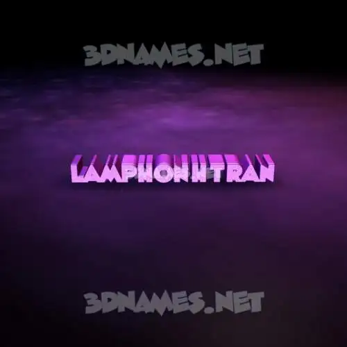 lamphonhtran in Big Purple style - 3D name wallpaper