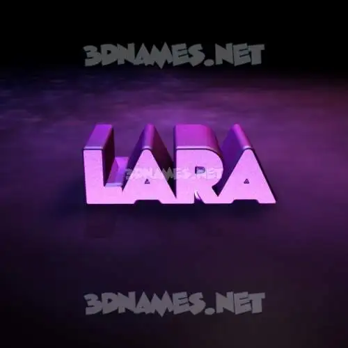 lara in Big Purple style - 3D name wallpaper