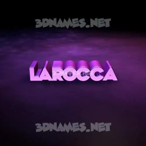 larocca in Big Purple style - 3D name wallpaper