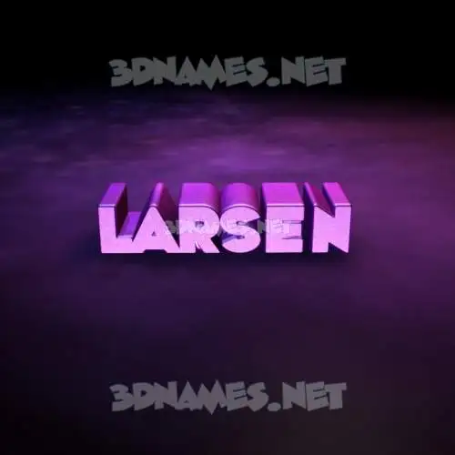 larsen in Big Purple style - 3D name wallpaper