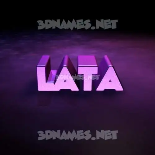 lata in Big Purple style - 3D name wallpaper lata in Big Purple style - 3D name wallpaper