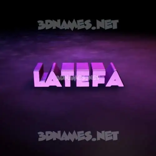 latefa in Big Purple style - 3D name wallpaper latefa in Big Purple style - 3D name wallpaper