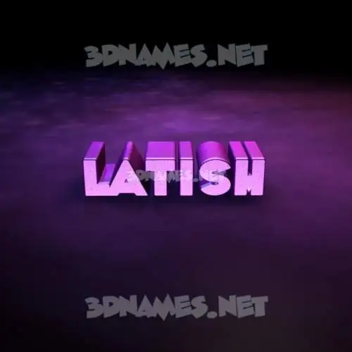 latish in Big Purple style - 3D name wallpaper latish in Big Purple style - 3D name wallpaper