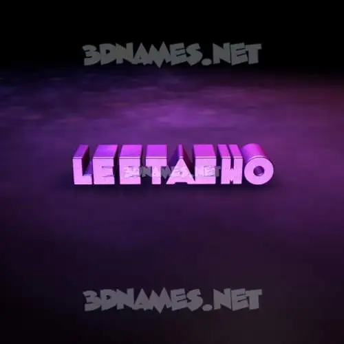 leetaeho in Big Purple style - 3D name wallpaper