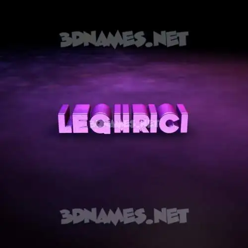 leghrici in Big Purple style - 3D name wallpaper