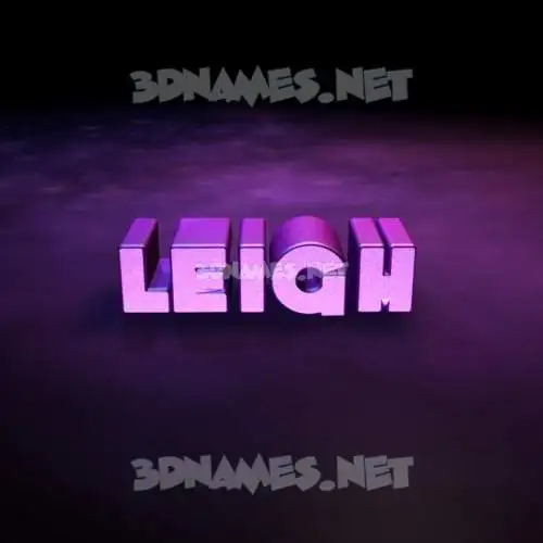 leigh in Big Purple style - 3D name wallpaper