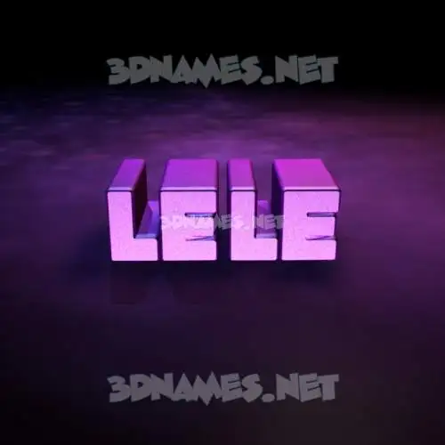 lele in Big Purple style - 3D name wallpaper lele in Big Purple style - 3D name wallpaper