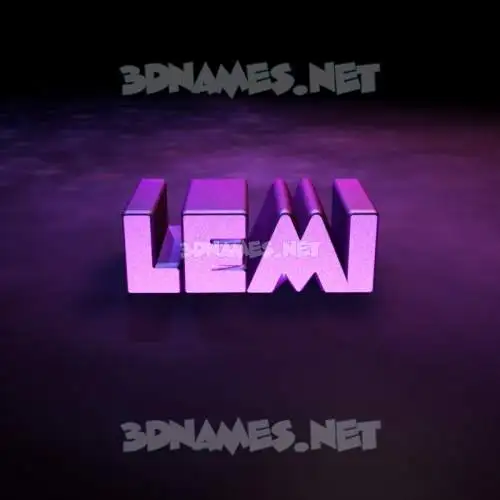 lemi in Big Purple style - 3D name wallpaper