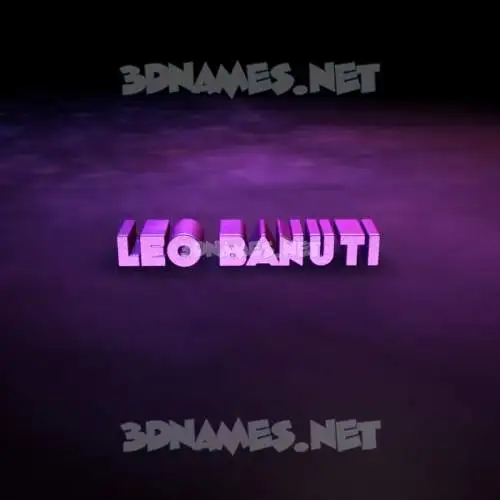 leo banuti in Big Purple style - 3D name wallpaper leo banuti in Big Purple style - 3D name wallpaper