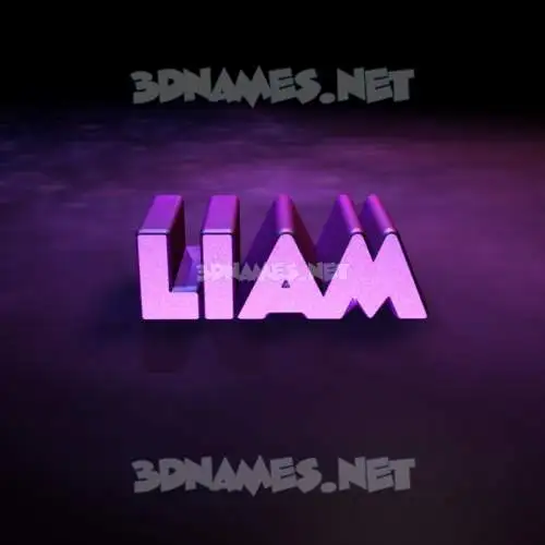 liam in Big Purple style - 3D name wallpaper