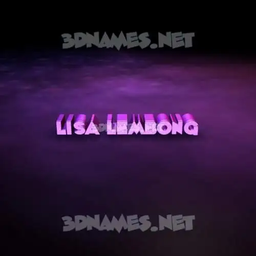 lisa lembong in Big Purple style - 3D name wallpaper lisa lembong in Big Purple style - 3D name wallpaper