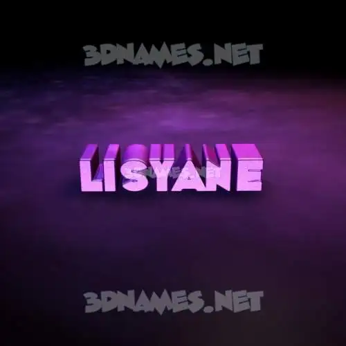 lisyane in Big Purple style - 3D name wallpaper