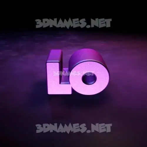 lo in Big Purple style - 3D name wallpaper lo in Big Purple style - 3D name wallpaper