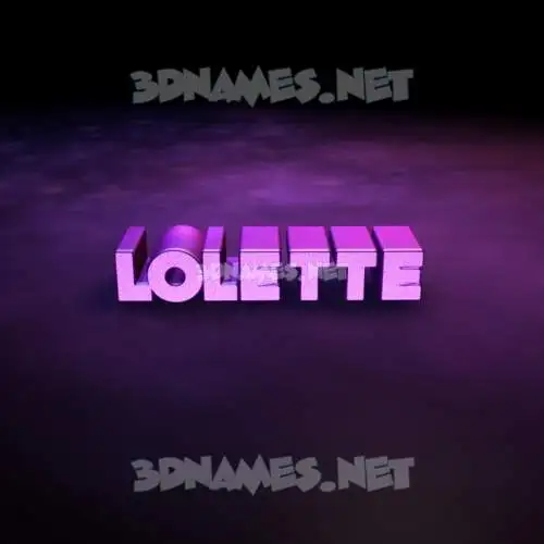 lolette in Big Purple style - 3D name wallpaper lolette in Big Purple style - 3D name wallpaper