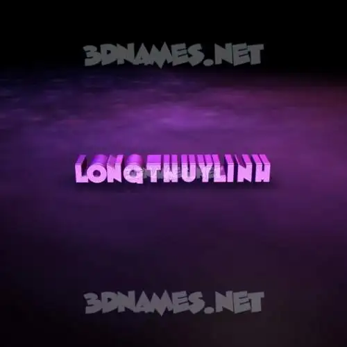 longthuylinh in Big Purple style - 3D name wallpaper