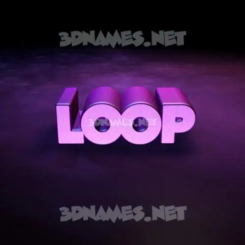 loop in Big Purple style - 3D name wallpaper loop in Big Purple style - 3D name wallpaper
