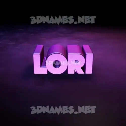 lori in Big Purple style - 3D name wallpaper