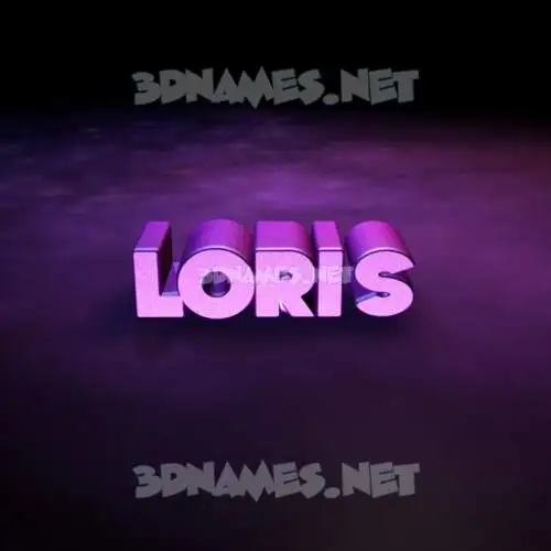 loris in Big Purple style - 3D name wallpaper loris in Big Purple style - 3D name wallpaper