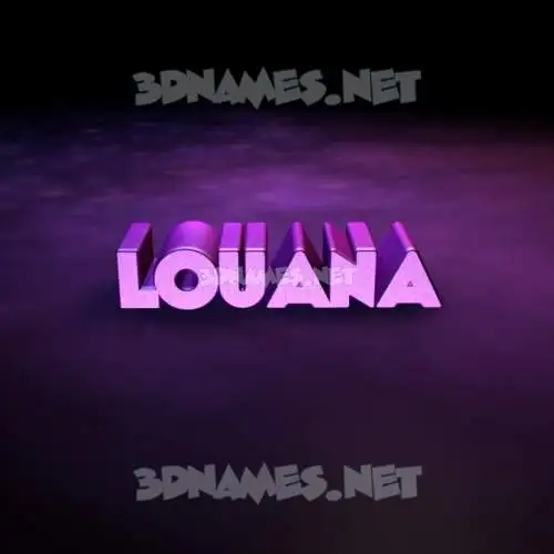 louana in Big Purple style - 3D name wallpaper
