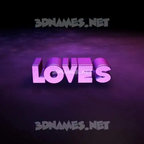 loves in Big Purple style - 3D name wallpaper loves in Big Purple style - 3D name wallpaper