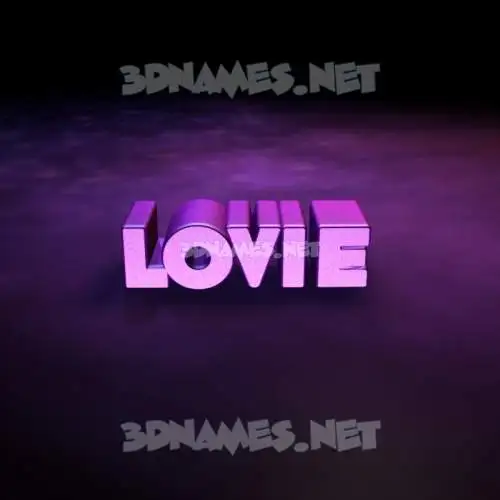 lovie in Big Purple style - 3D name wallpaper lovie in Big Purple style - 3D name wallpaper