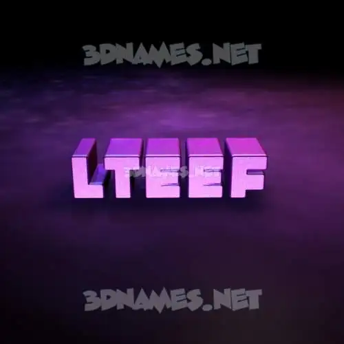 lteef in Big Purple style - 3D name wallpaper lteef in Big Purple style - 3D name wallpaper