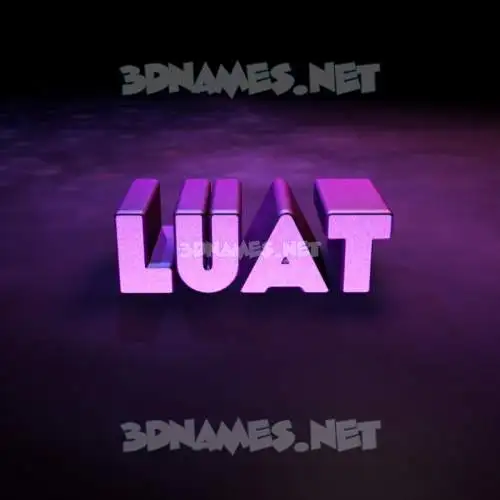 luat in Big Purple style - 3D name wallpaper luat in Big Purple style - 3D name wallpaper