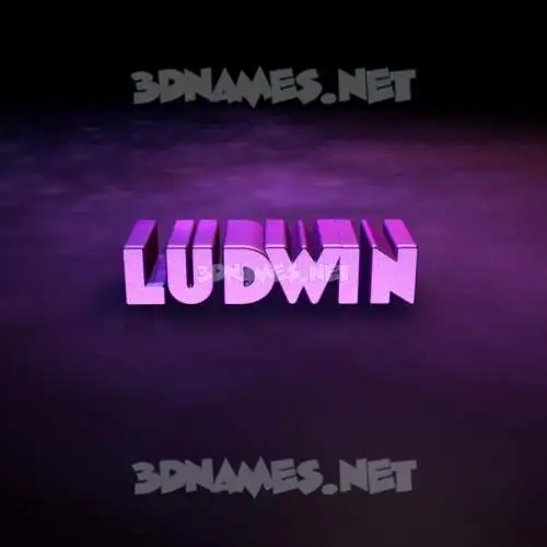 ludwin in Big Purple style - 3D name wallpaper