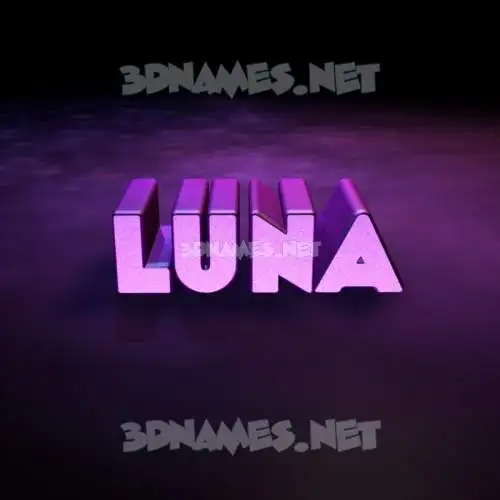 luna in Big Purple style - 3D name wallpaper luna in Big Purple style - 3D name wallpaper