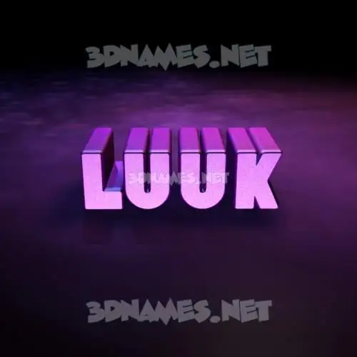 luuk in Big Purple style - 3D name wallpaper