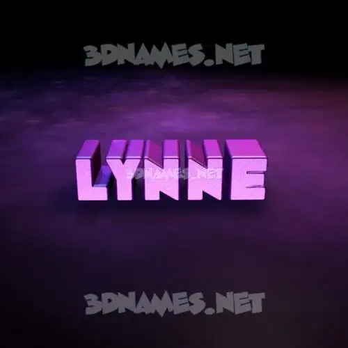 lynne in Big Purple style - 3D name wallpaper