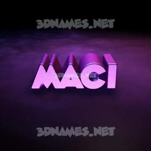 maci in Big Purple style - 3D name wallpaper maci in Big Purple style - 3D name wallpaper