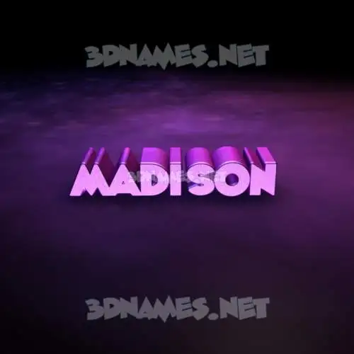 madison in Big Purple style - 3D name wallpaper