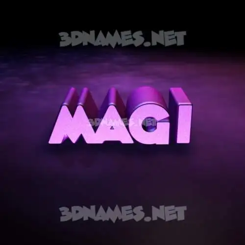 magi in Big Purple style - 3D name wallpaper magi in Big Purple style - 3D name wallpaper