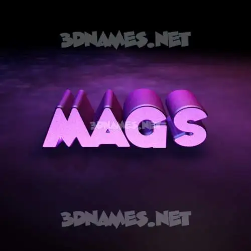 mags in Big Purple style - 3D name wallpaper mags in Big Purple style - 3D name wallpaper