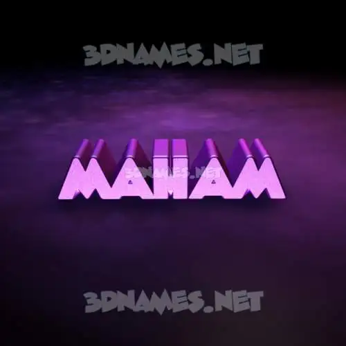 maham in Big Purple style - 3D name wallpaper