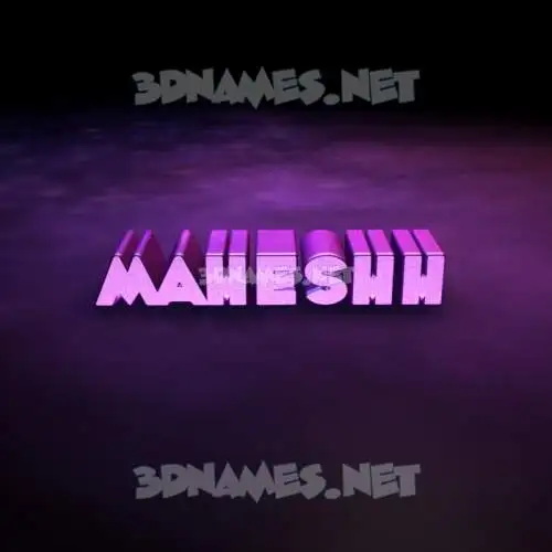 maheshh in Big Purple style - 3D name wallpaper