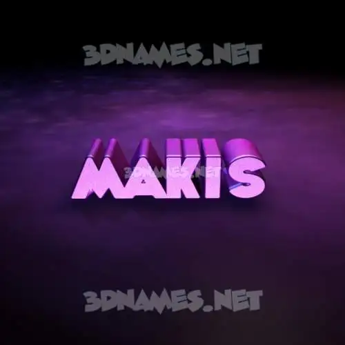 makis in Big Purple style - 3D name wallpaper makis in Big Purple style - 3D name wallpaper