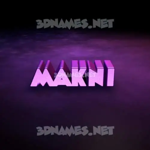 makni in Big Purple style - 3D name wallpaper makni in Big Purple style - 3D name wallpaper