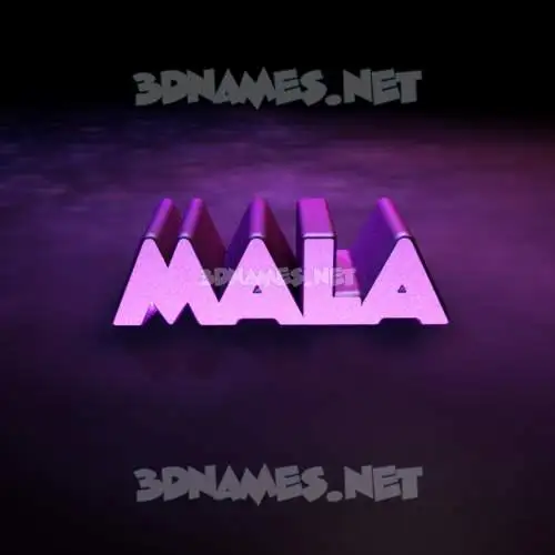 mala in Big Purple style - 3D name wallpaper mala in Big Purple style - 3D name wallpaper