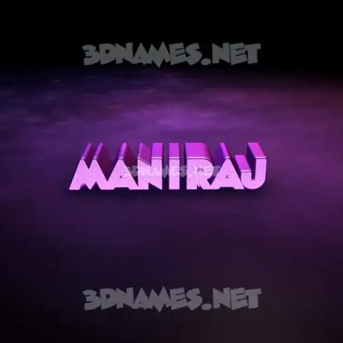 maniraj in Big Purple style - 3D name wallpaper
