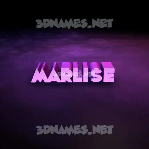 marlise in Big Purple style - 3D name wallpaper