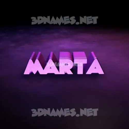marta in Big Purple style - 3D name wallpaper