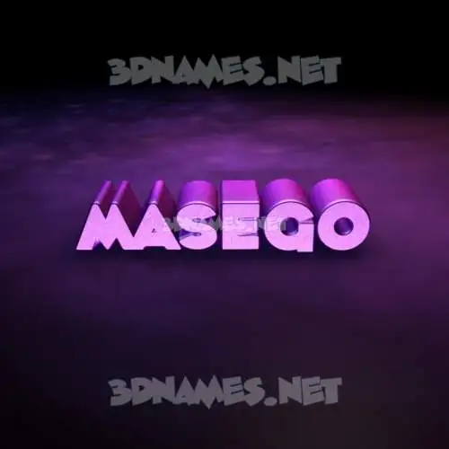 masego in Big Purple style - 3D name wallpaper