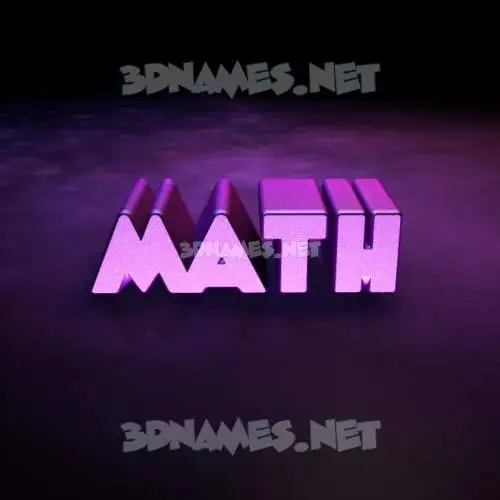 math in Big Purple style - 3D name wallpaper math in Big Purple style - 3D name wallpaper