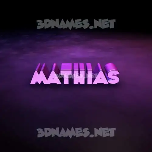 mathias in Big Purple style - 3D name wallpaper