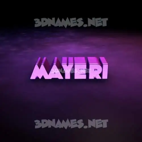 mayeri in Big Purple style - 3D name wallpaper