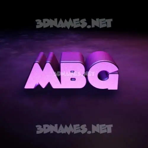 mbg in Big Purple style - 3D name wallpaper mbg in Big Purple style - 3D name wallpaper